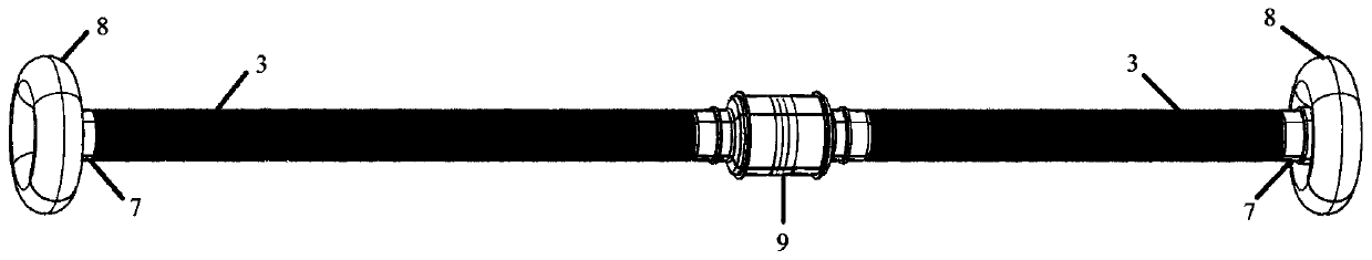 EHV/UHV gas-insulated wall-piercing bushing center current-carrying conductor brace structure and EHV/UHV gas-insulated wall-piercing bushing