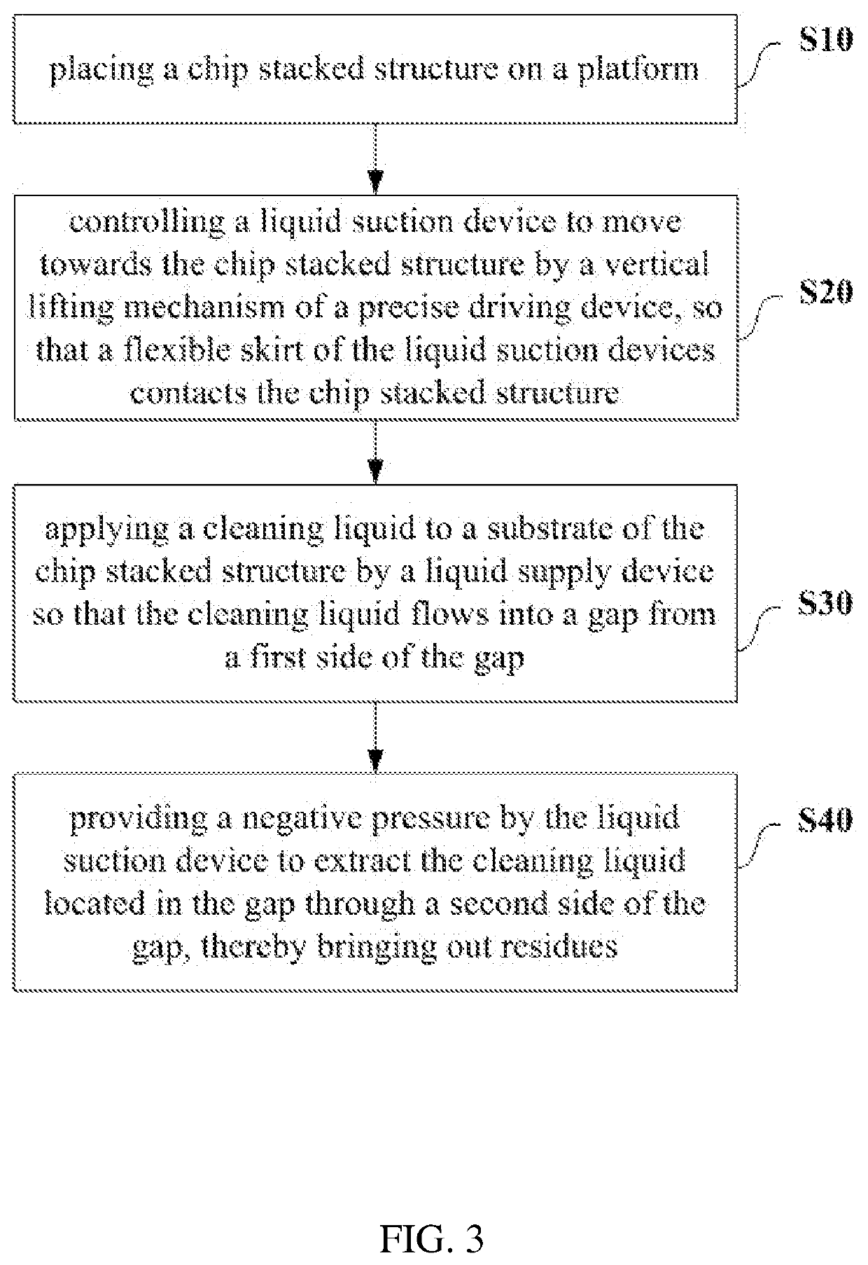 Cleaning apparatus and method for chip-stacked structure