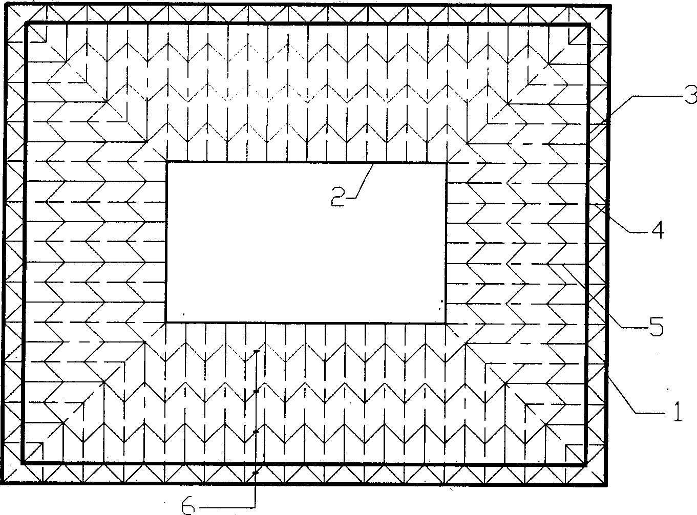 Folding plate type rope disc structure