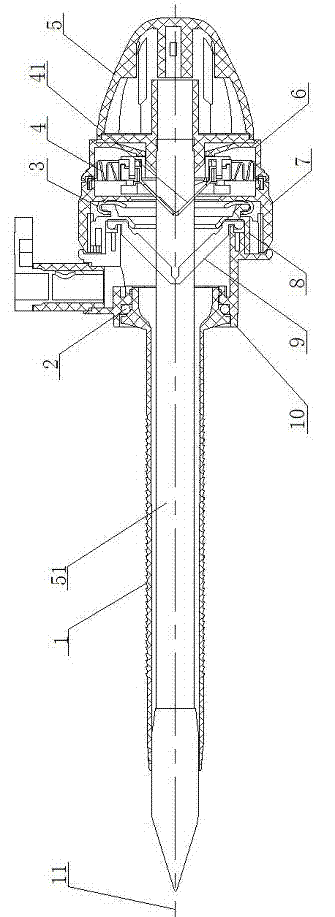 Multilevel sealed medical puncture outfit