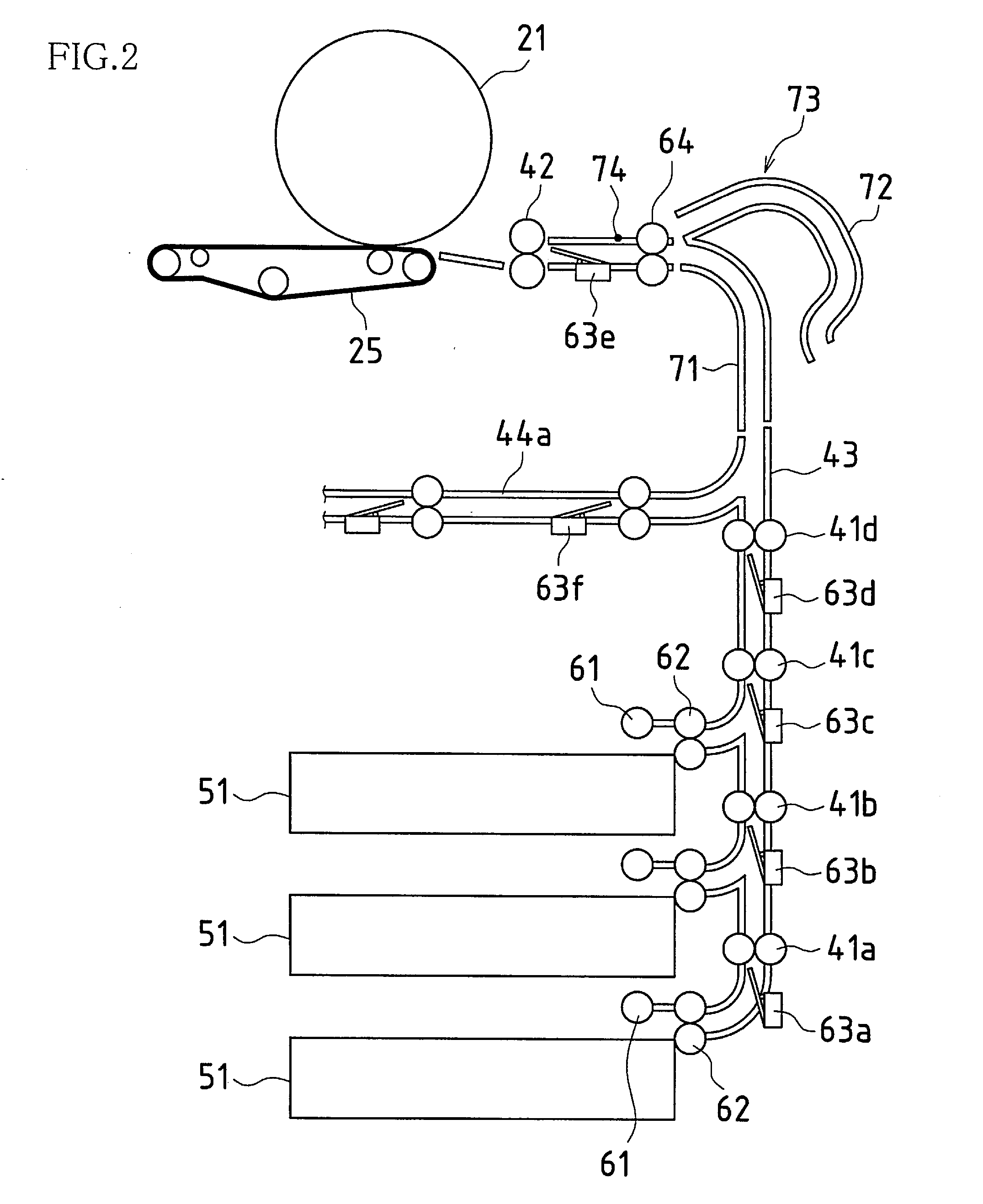 Paper transport path of image forming apparatus