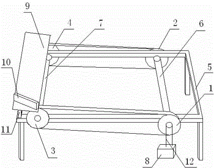 Rebound steering type strip material conveying terminal equipment