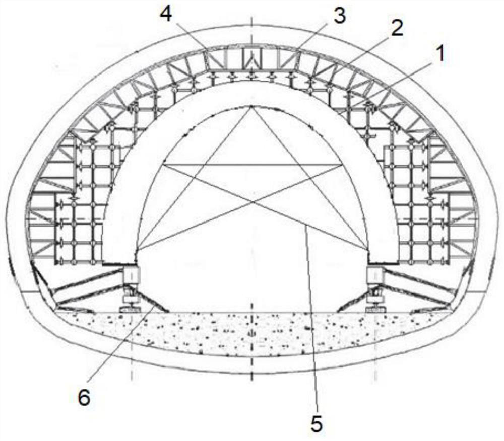 Construction method for secondary lining at abrupt change section and dismantling method for temporary support of secondary lining at abrupt change section