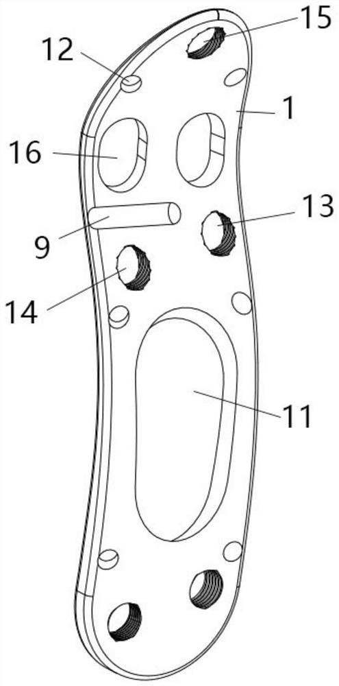 Thighbone greater trochanter protection steel plate