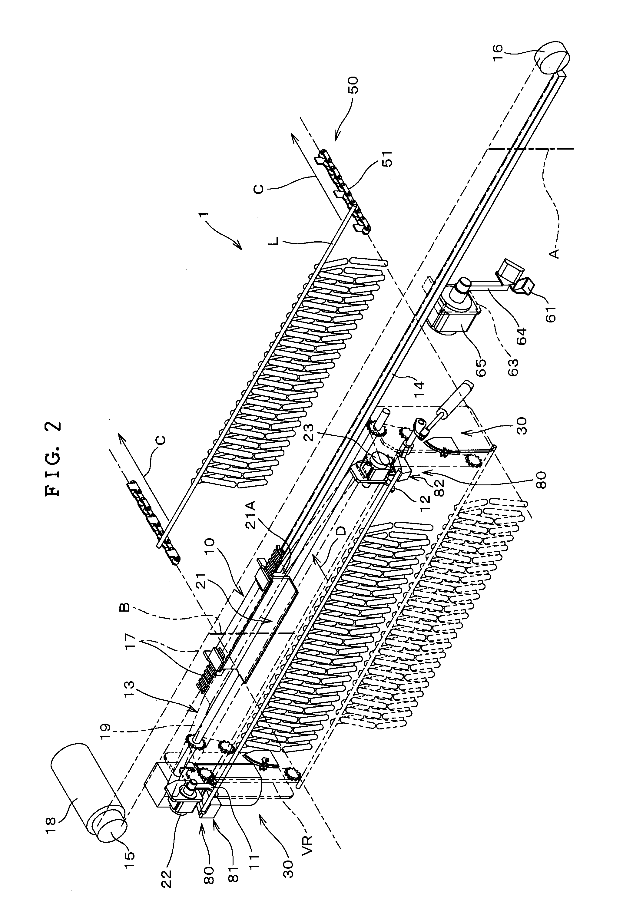 Apparatus for transferring a stick with a strand of sausage or the like suspended therefrom