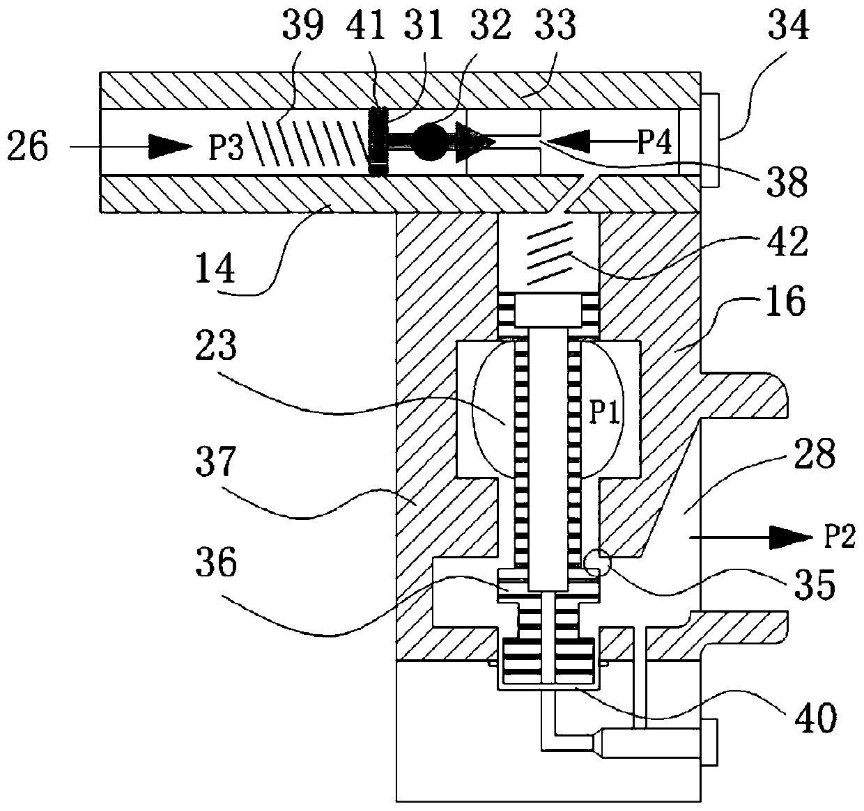 Universal decompression device and decompression method for marine hydraulic system