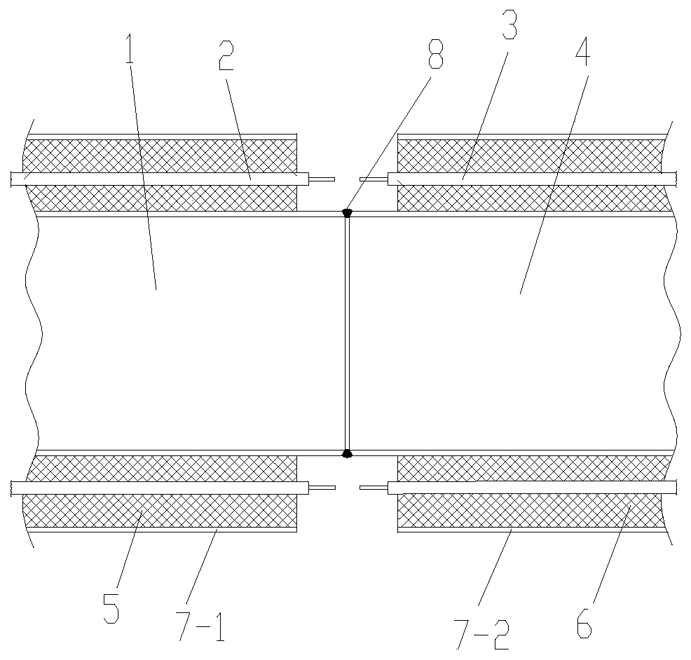 Buried heat distribution pipeline water leakage detection device and method