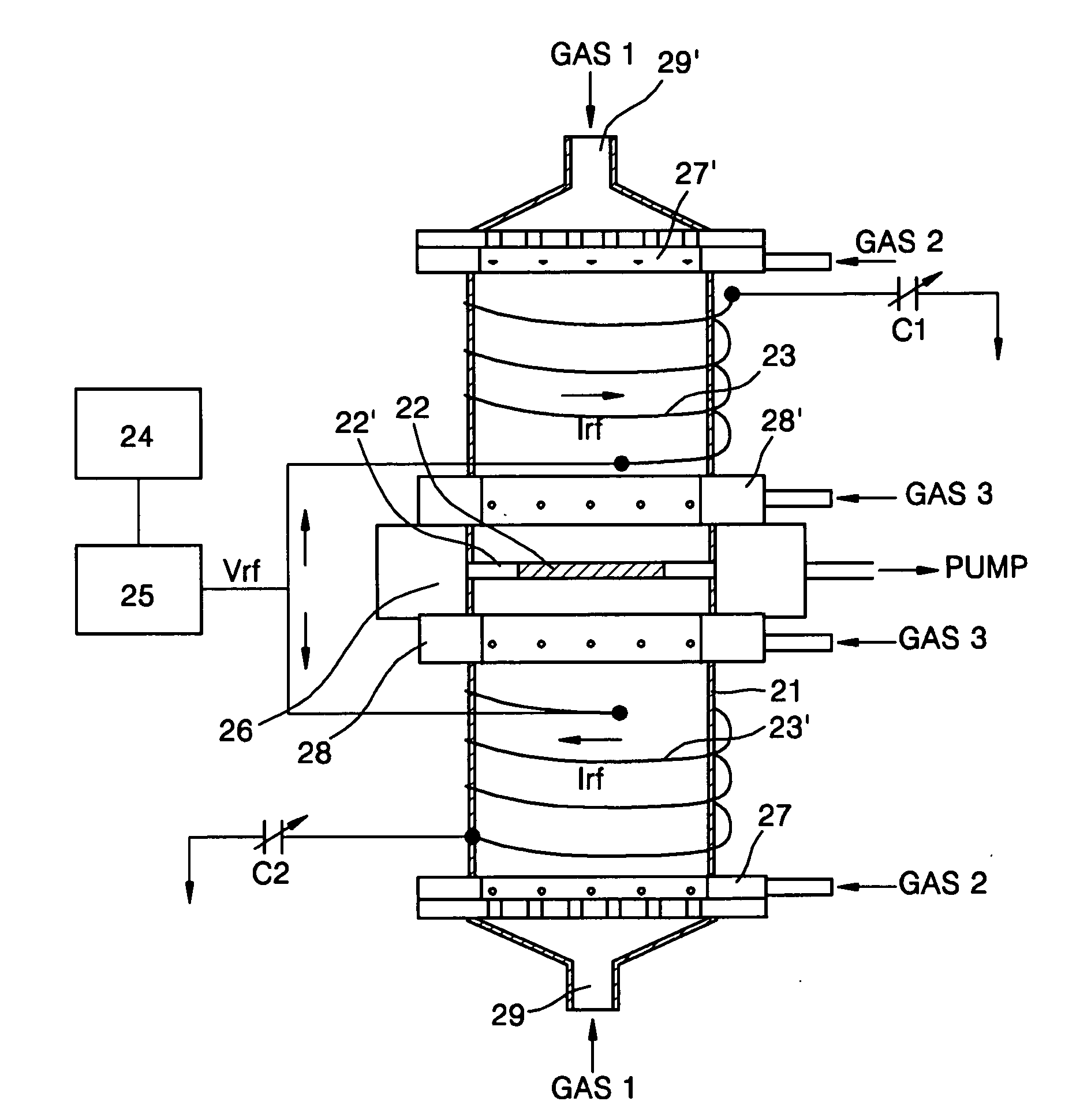 Plasma chemical vapor deposition system and method for coating both sides of substrate