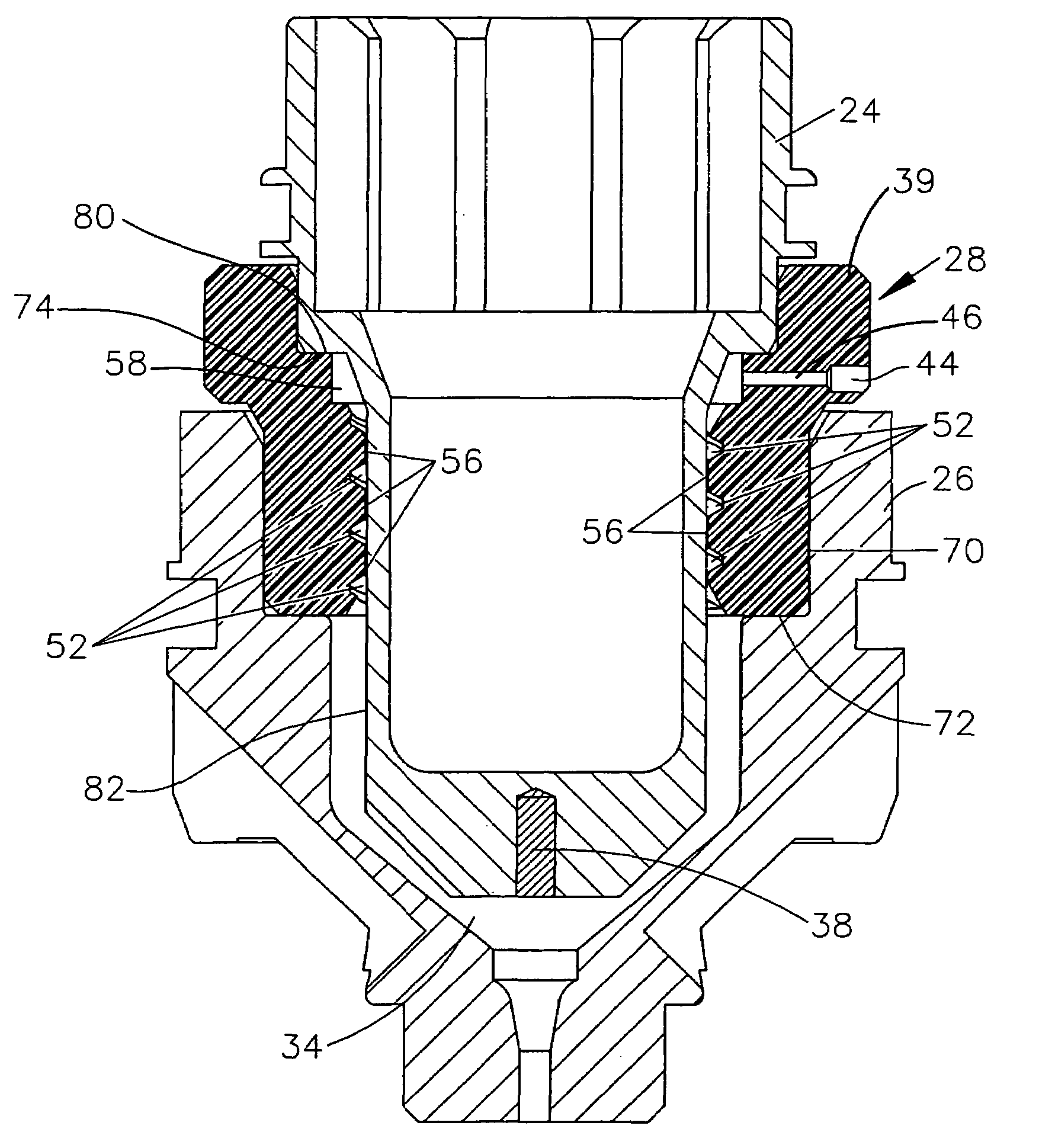 Plasma gas distributor with integral metering and flow passageways