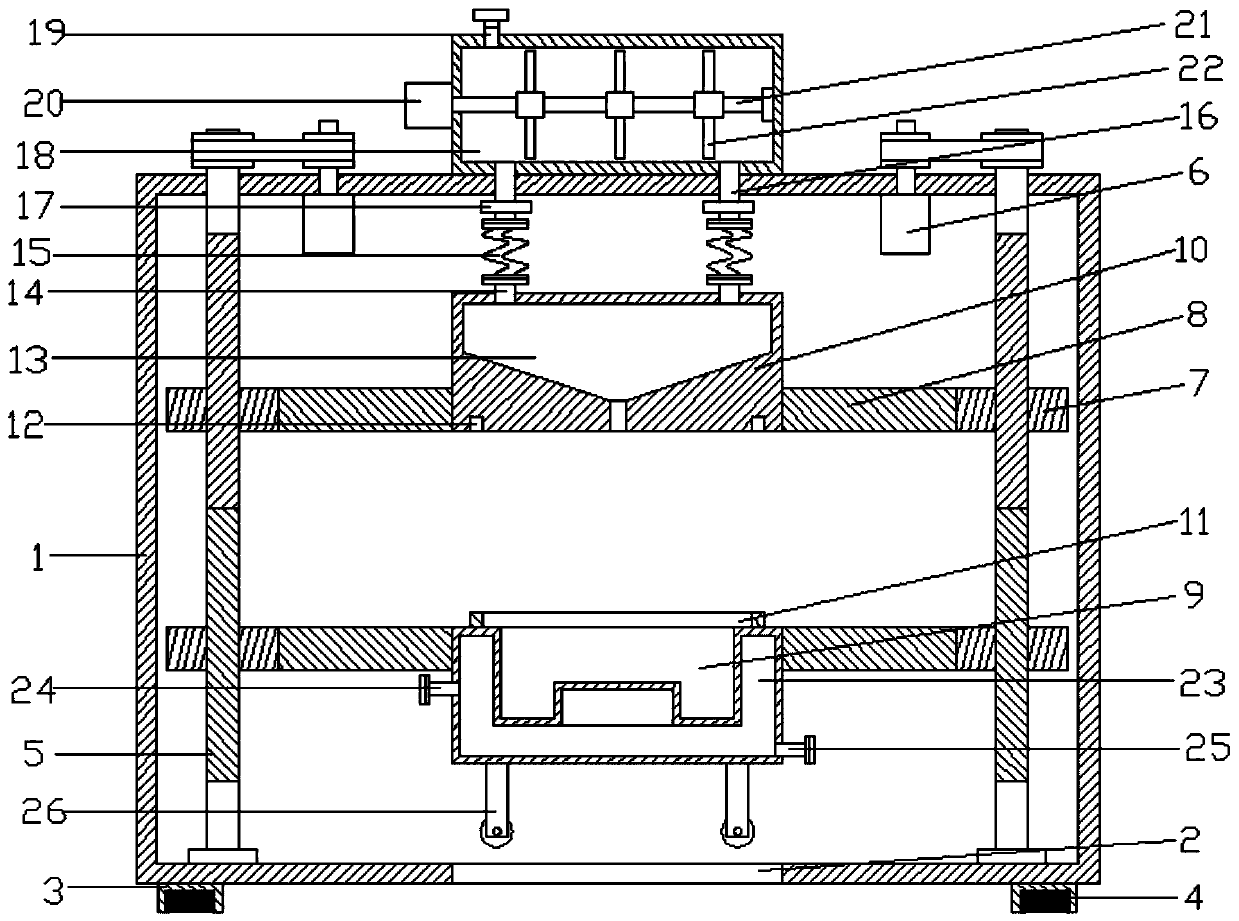 Molding device for producing degradable biologic film bags