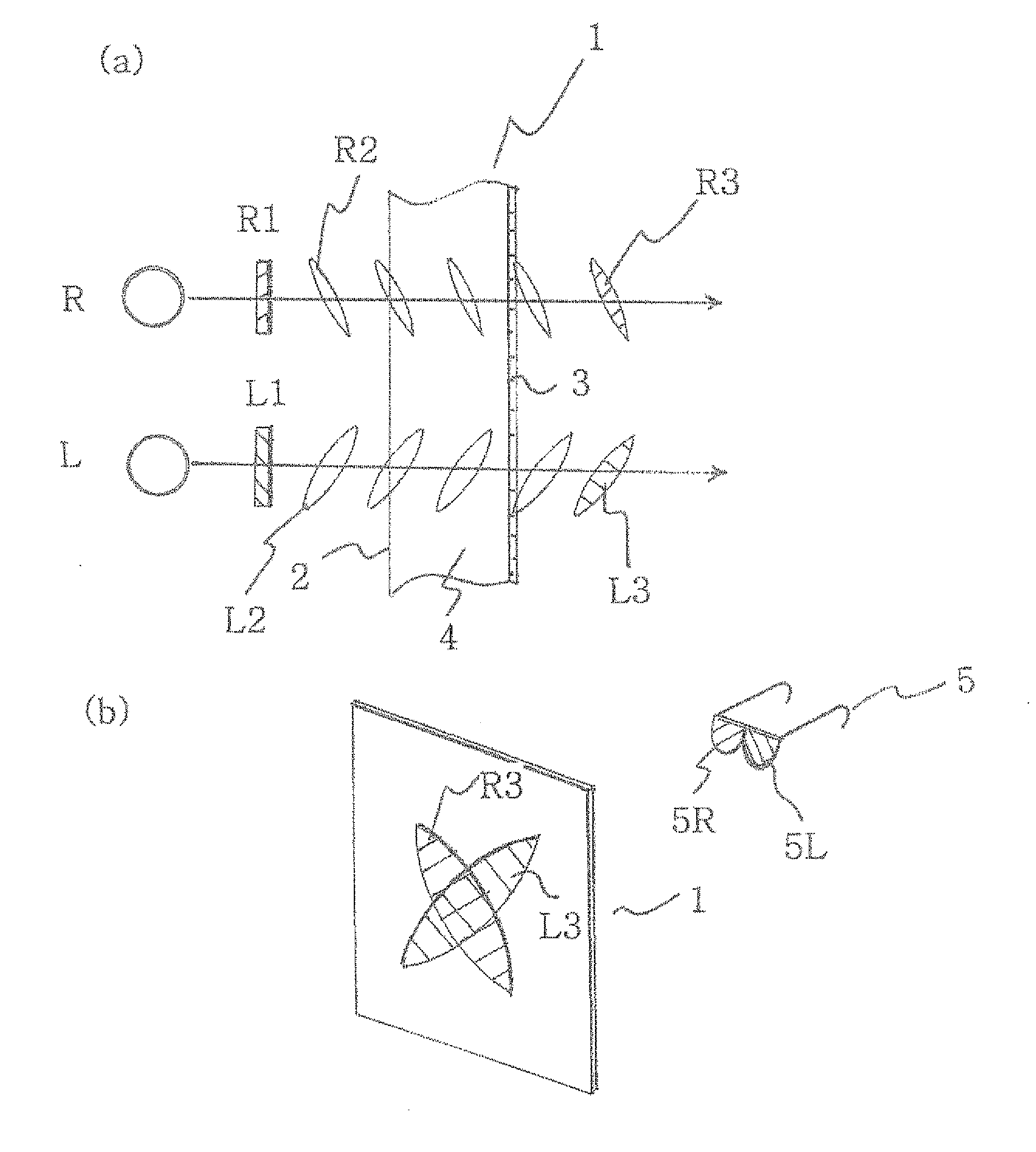 Transmission screen for stereoscopic images