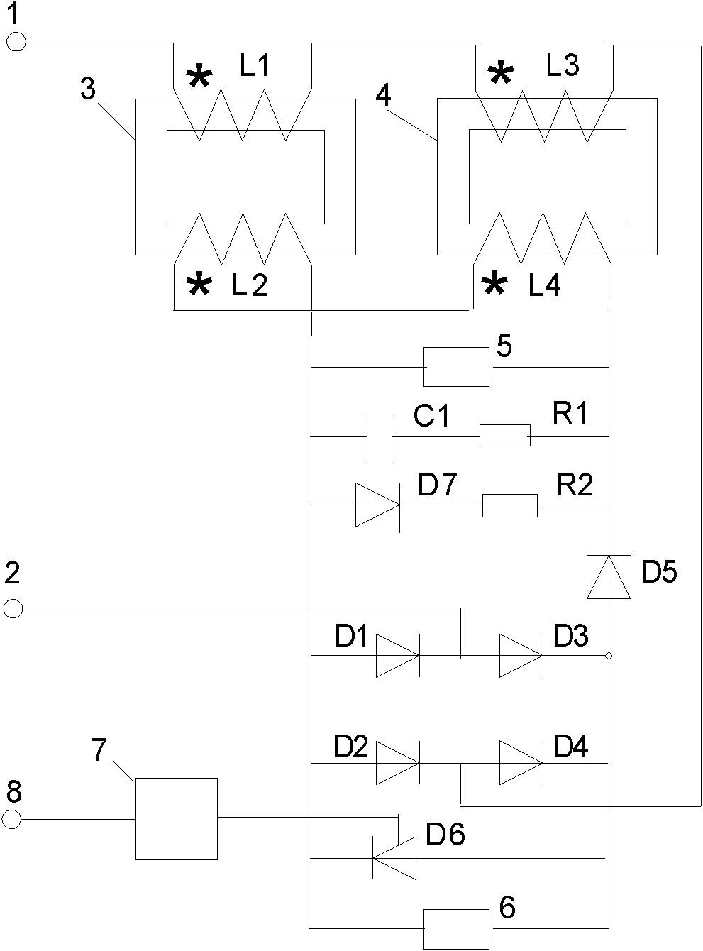 Current limiting device with flexible switch characteristic and current limiting method