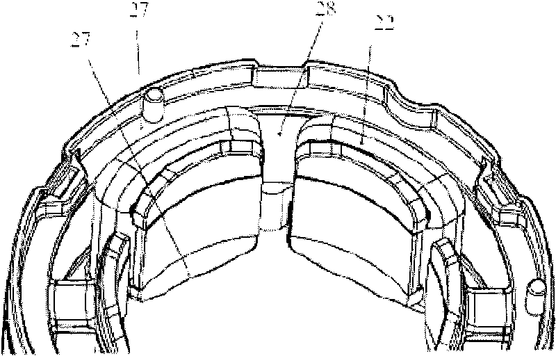 Electric machine stator component and electric machine