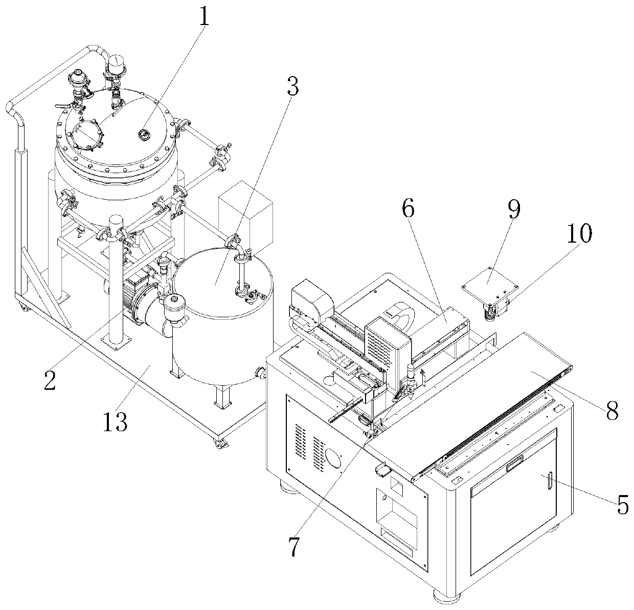 Automatic chocolate filling machine