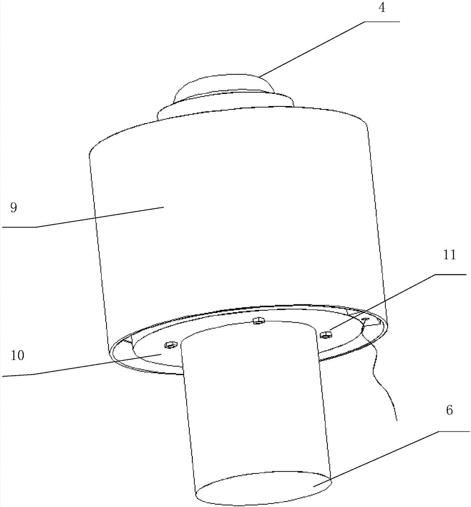 Six-dimensional force measuring device and method based on viscous-elastic material polishing