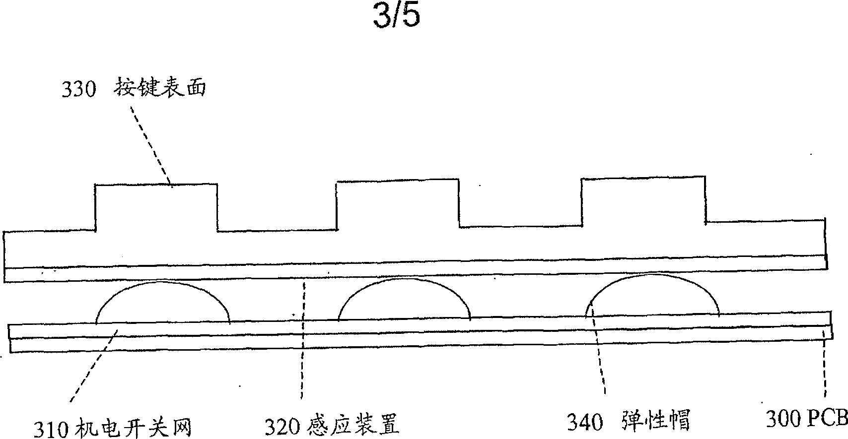 A inductive-switch user interface device and portable terminal thereof