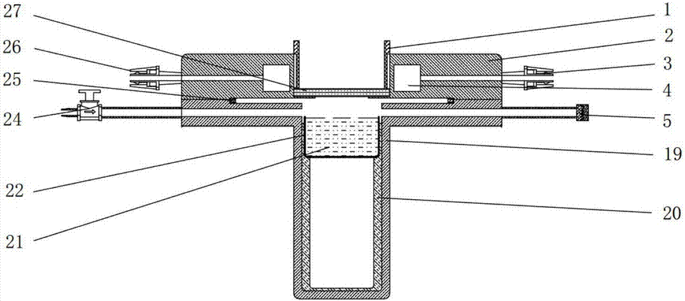 Microscope heat stage device used for measuring gas solubility in high-temperature molten salt system with on basis of Raman spectroscopy