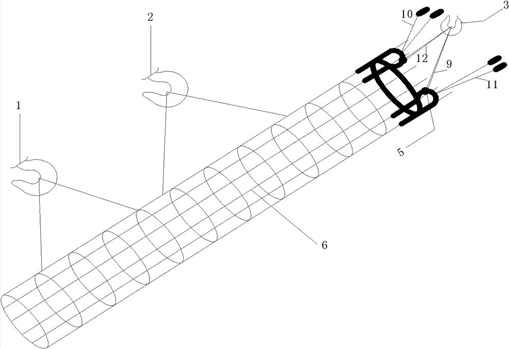 Device and method for hoisting entire oversized steel reinforcement cage in one step