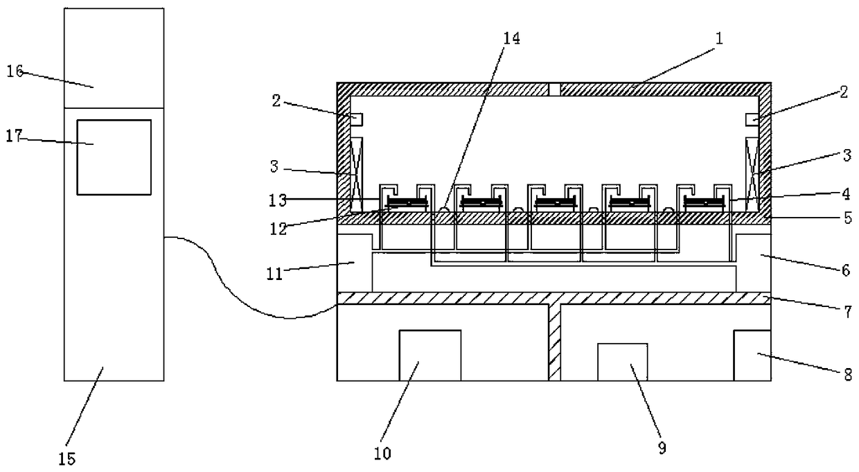 Salt freezing-dry and wet cycle coupling test device and method for cement-based materials