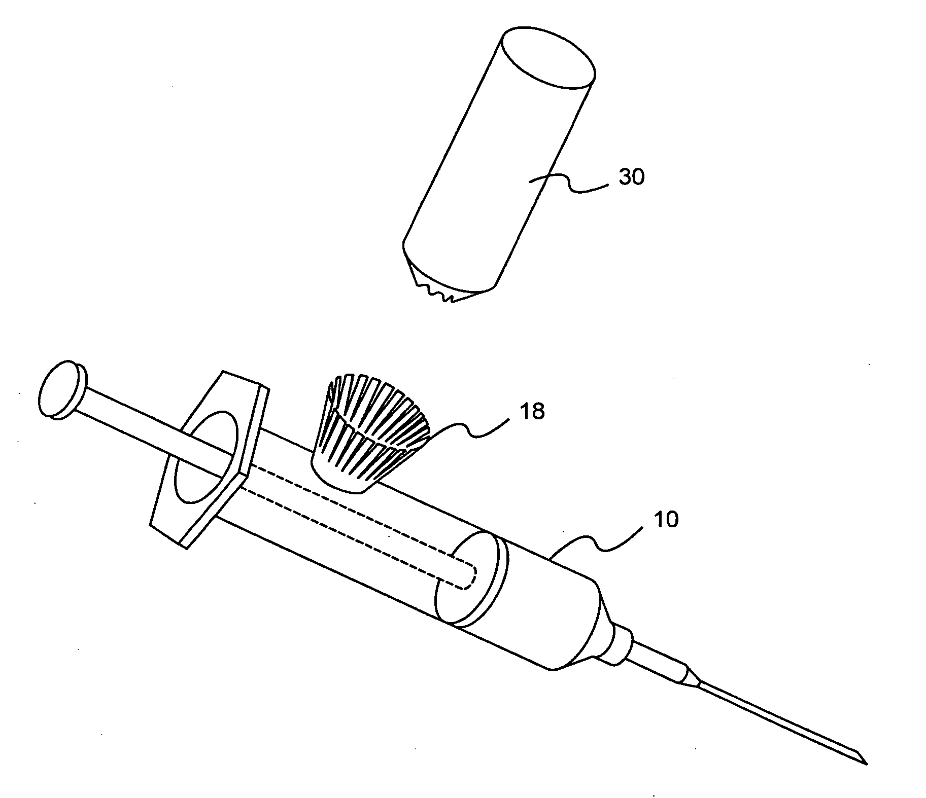 Hypodermic Syringe With Vial Attachment