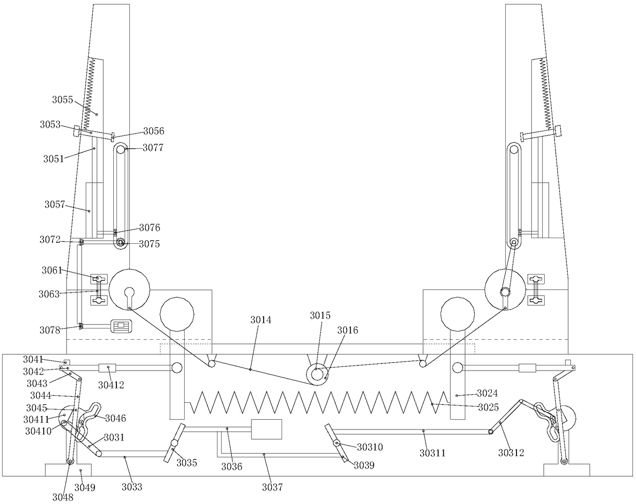 Novel fork clamping machine