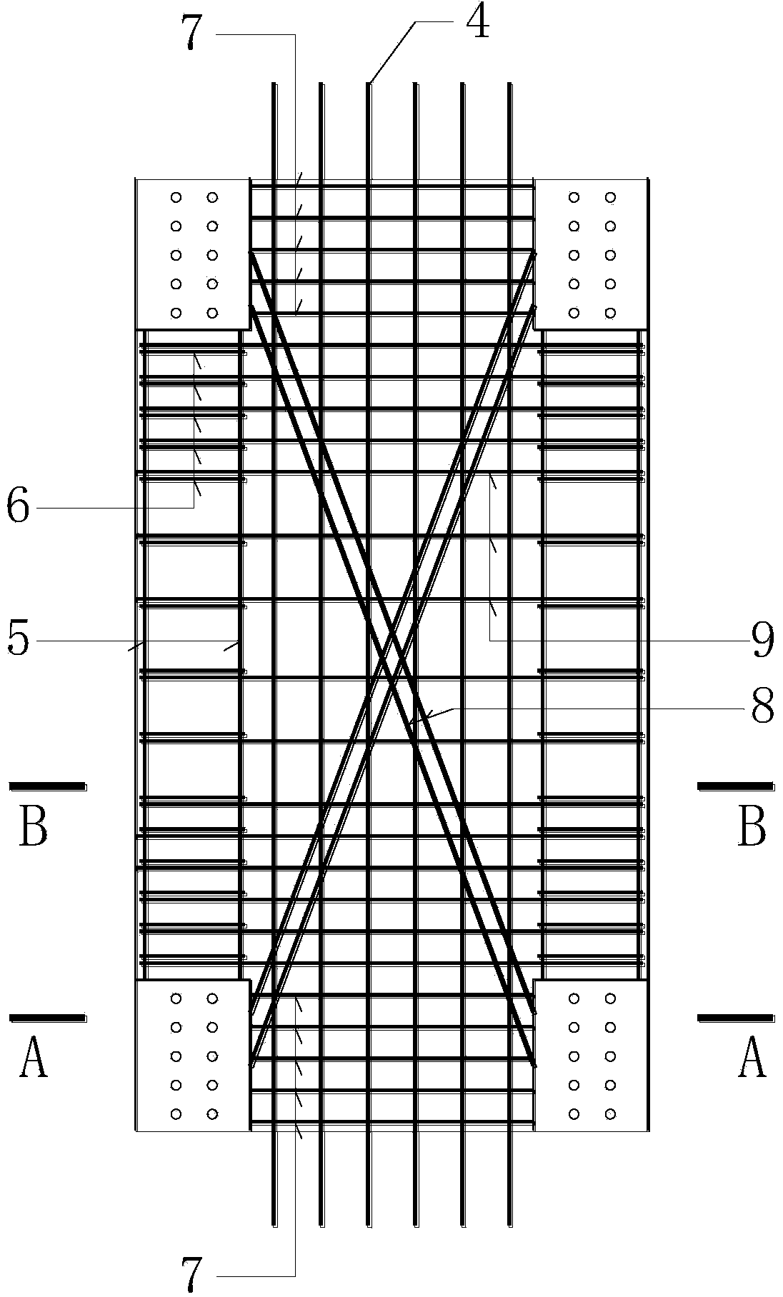 Assembled shear wall and wall-beam connecting structure with edge restraining component