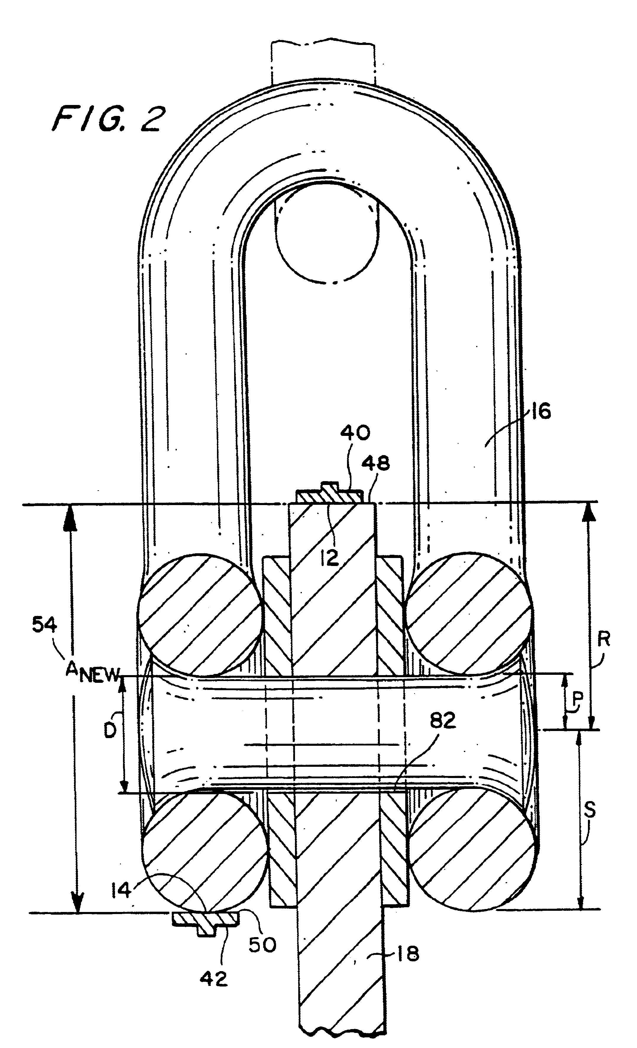 Wear measurement gauge for padeyes shackles and chains