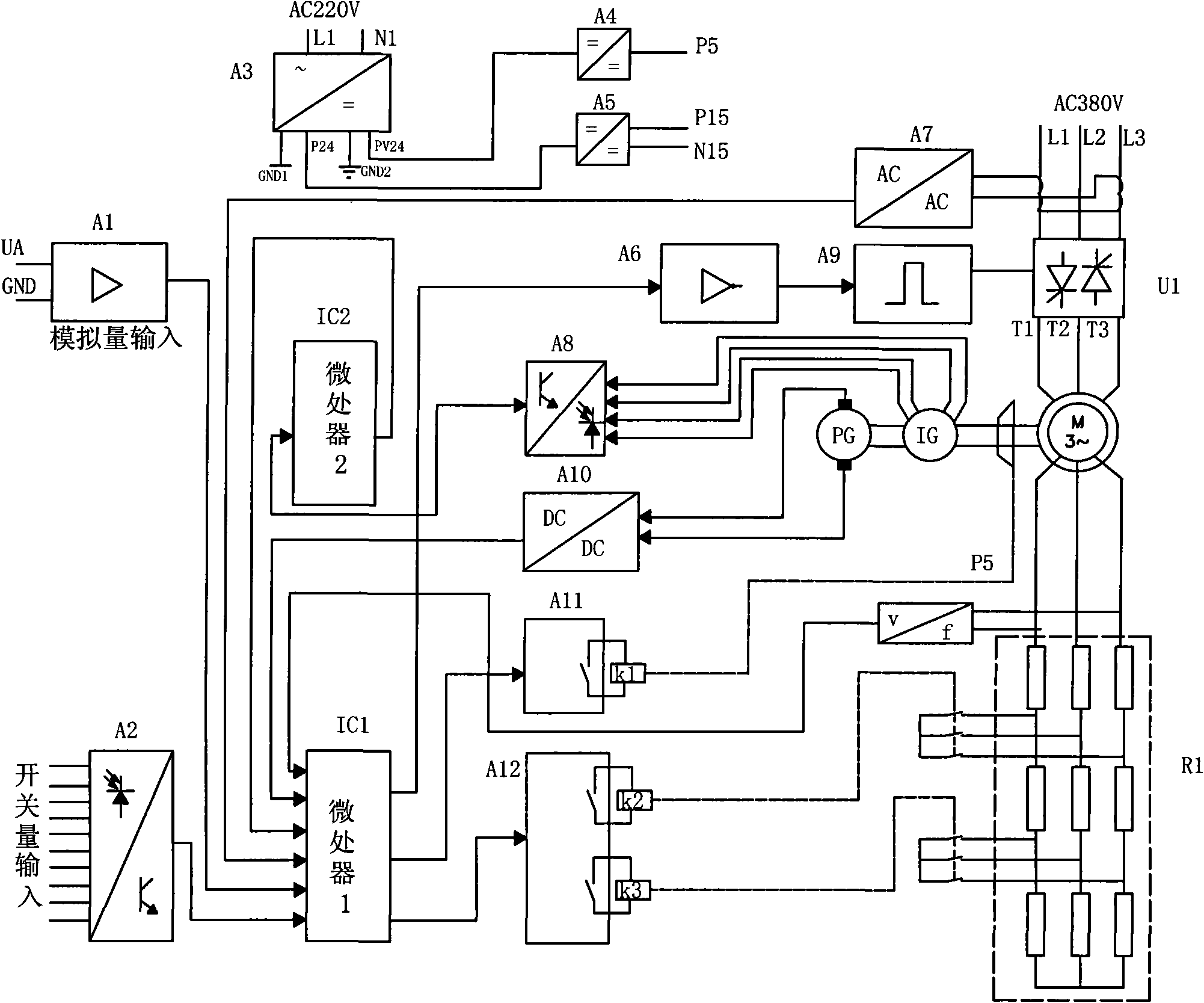 Digitalized alternating-current voltage and speed regulation device