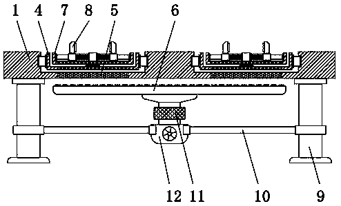 Clamping worktable for processing of hands and feet of resin robot