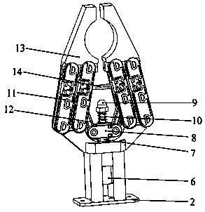 Clamping jaw function cell for truss rod grabbing