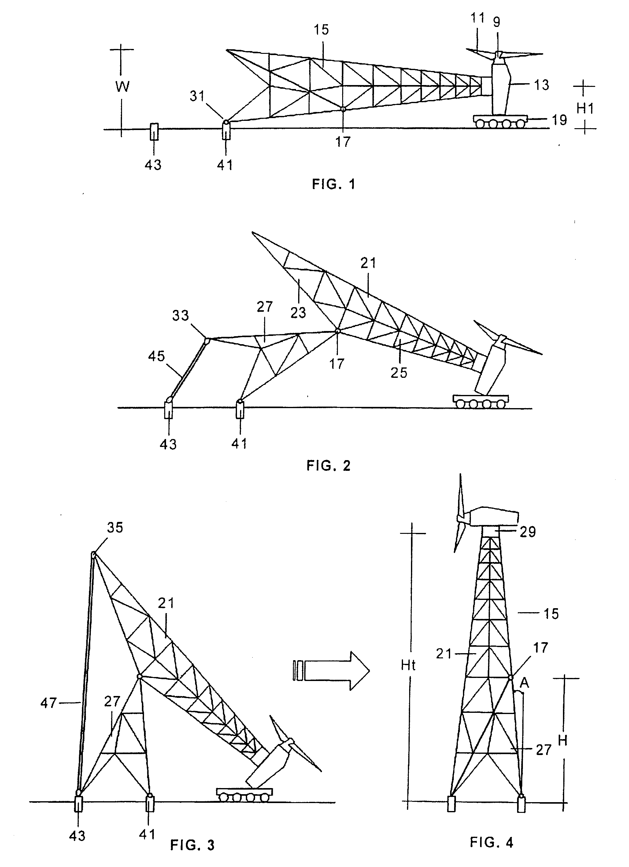 Lattice tower and an erection method for a wind turbine with a lattice tower