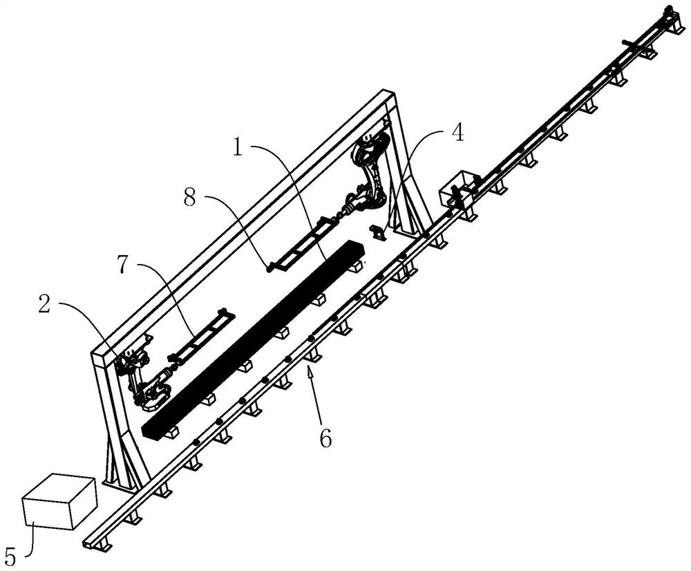 Automatic unstacking and carrying device and method for angle steel