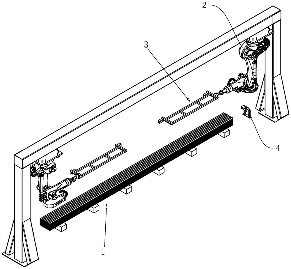 Automatic unstacking and carrying device and method for angle steel