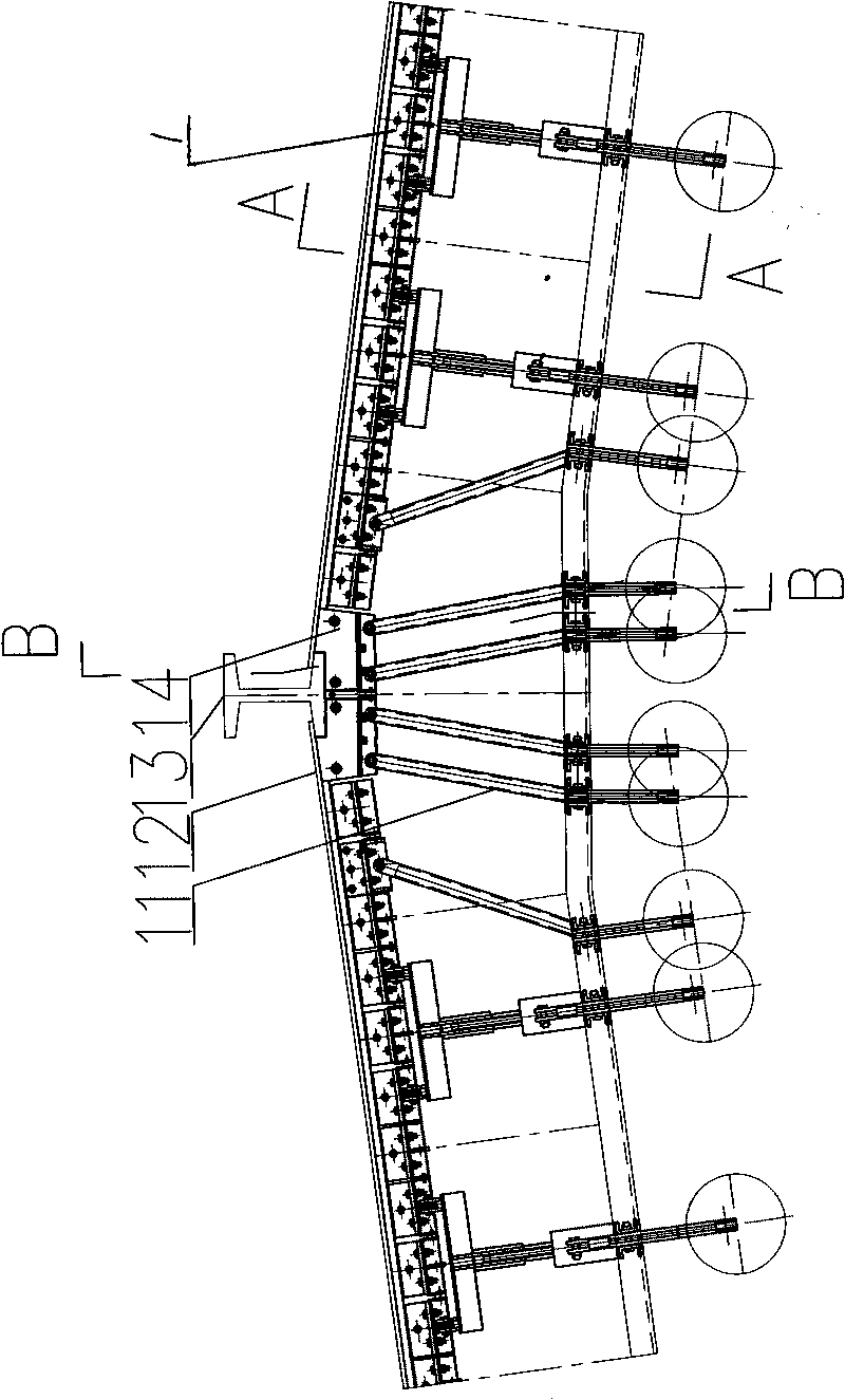 Polygonal thin-oil rubber sealed gas holder