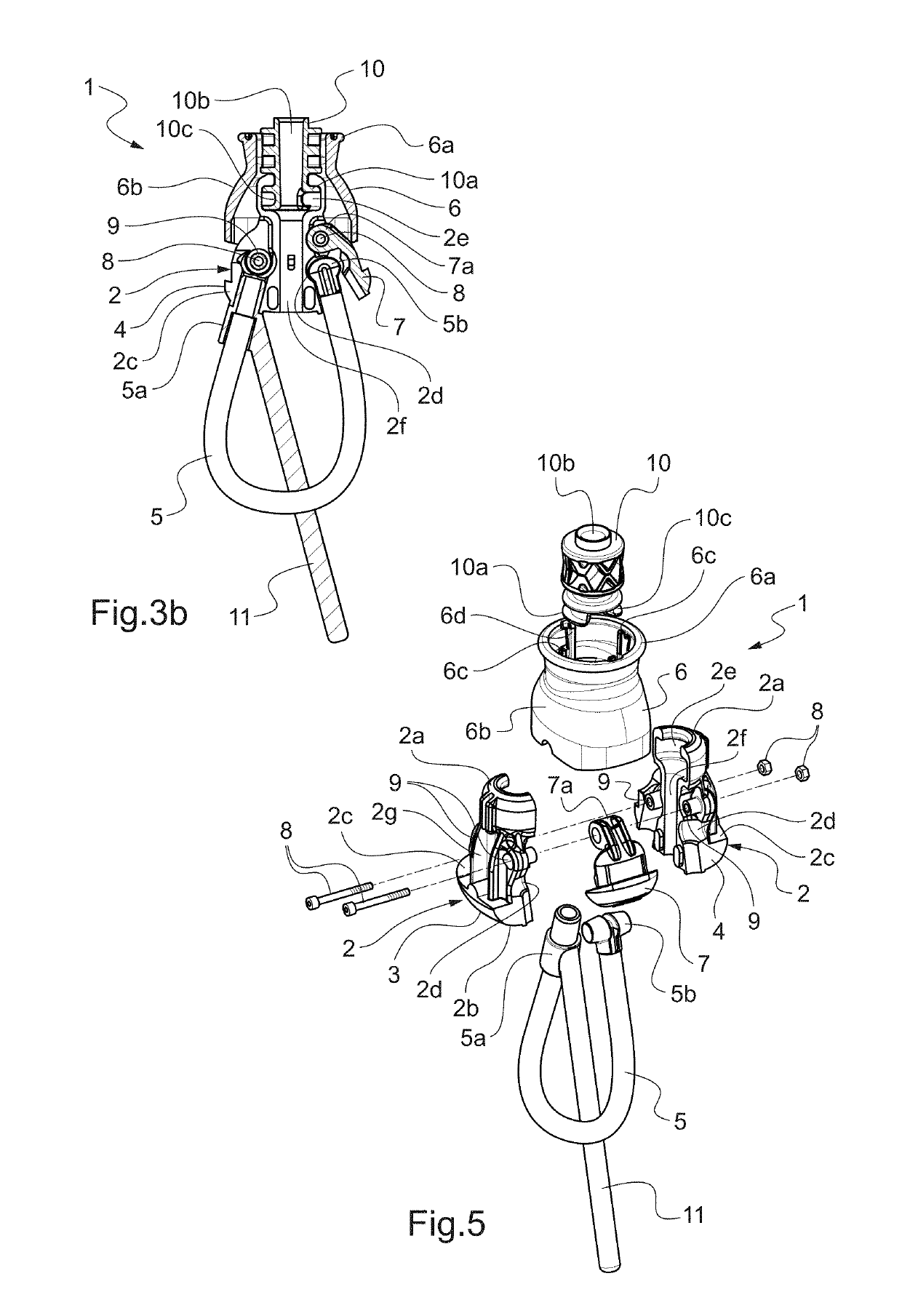 Coupling system, assembly of an equipment rigidly connected to a user and a coupling system and kiteboarding kite bar