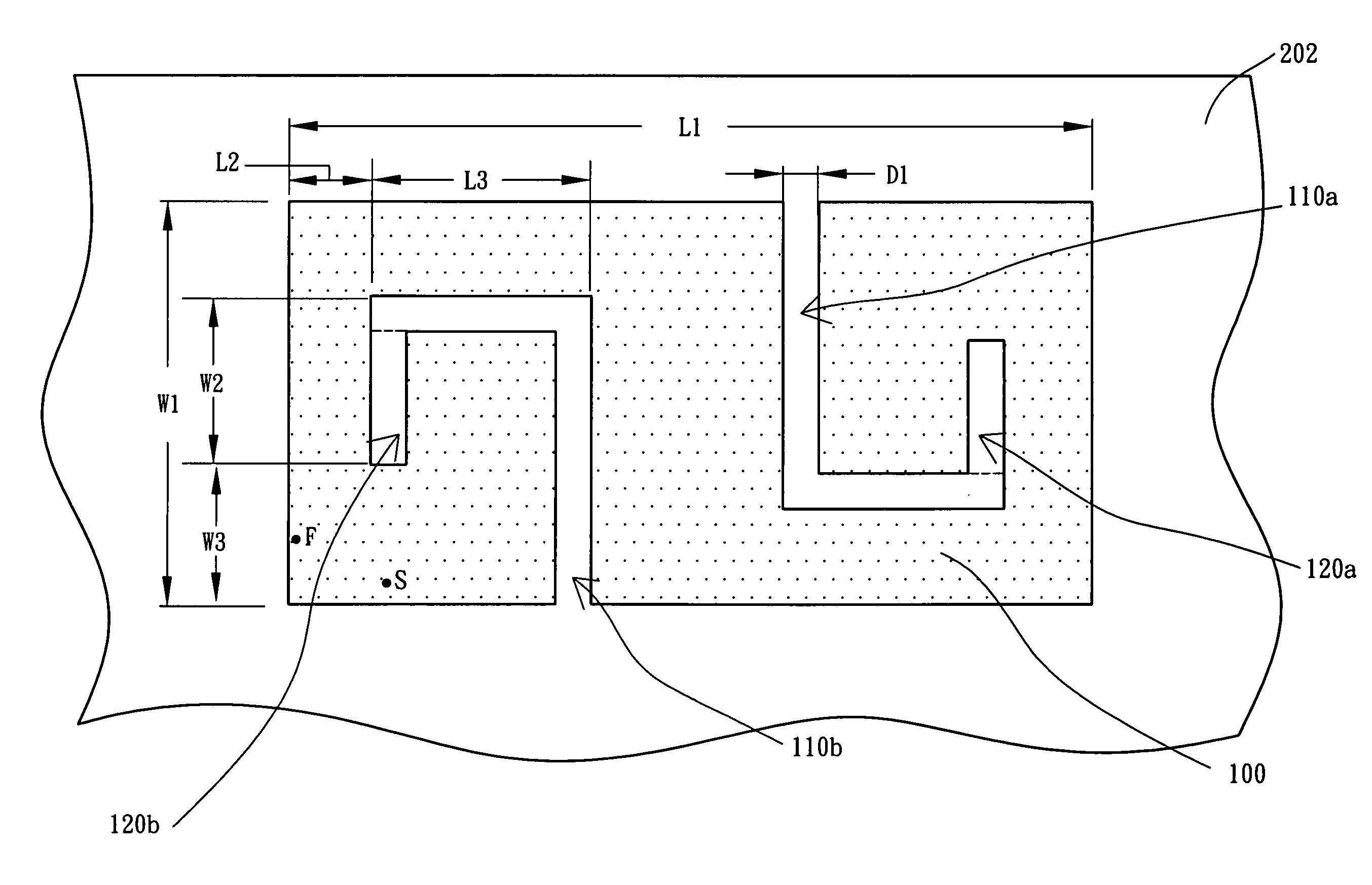 Microstrip antenna having slot structure