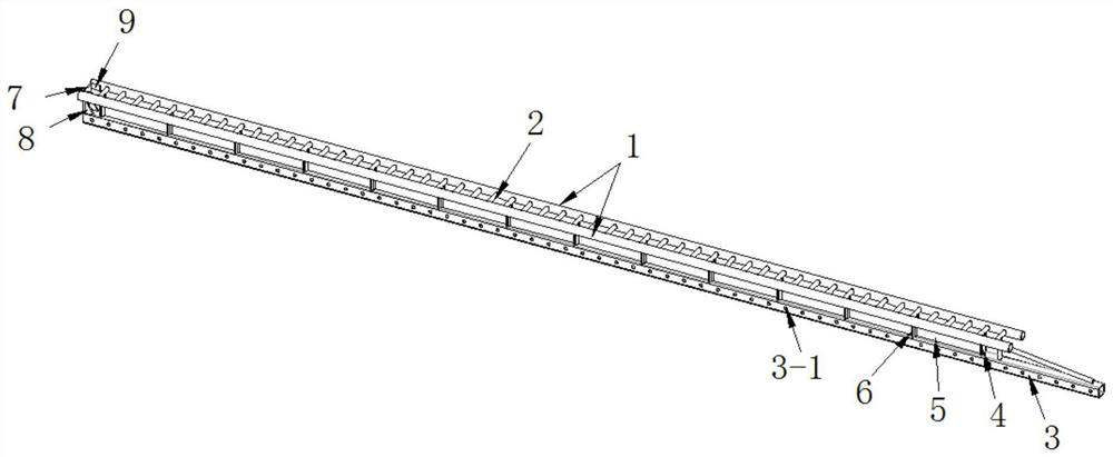 Attached lifting operation safety protection platform guide rail for building construction