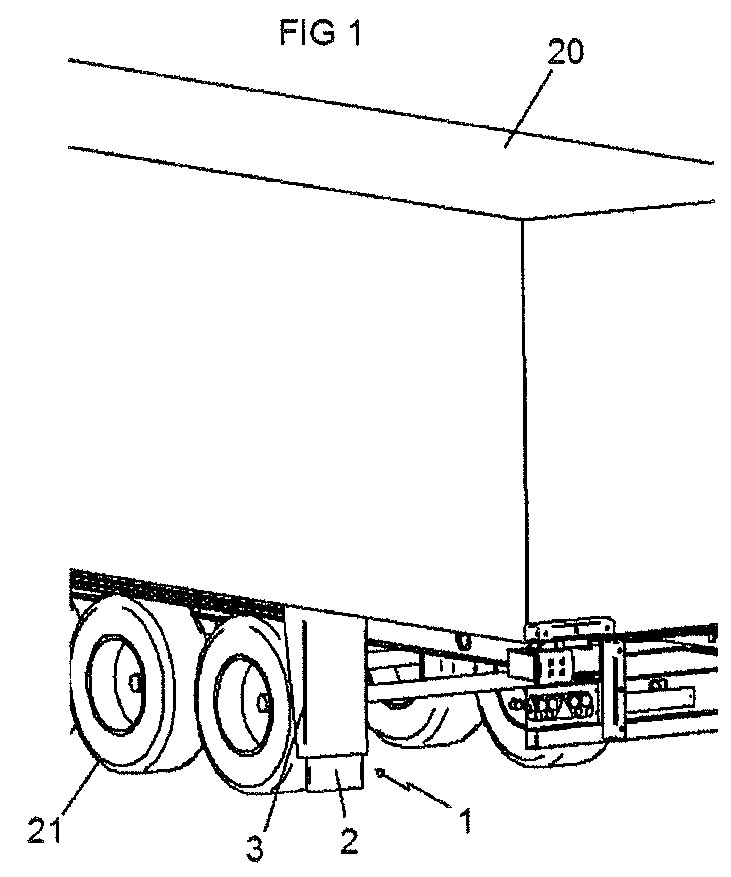 Splash-protection device for a wheel-mounted vehicle, and assembly having such device