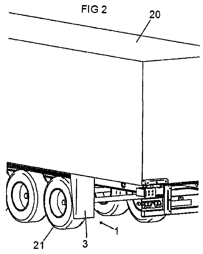 Splash-protection device for a wheel-mounted vehicle, and assembly having such device