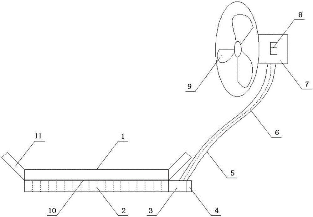 A heat dissipation placemat for thermoelectric power generation