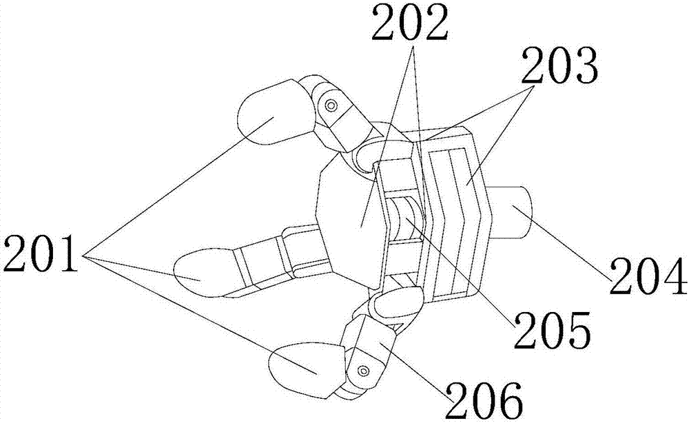 Mechanical hand with material collecting and stacking function