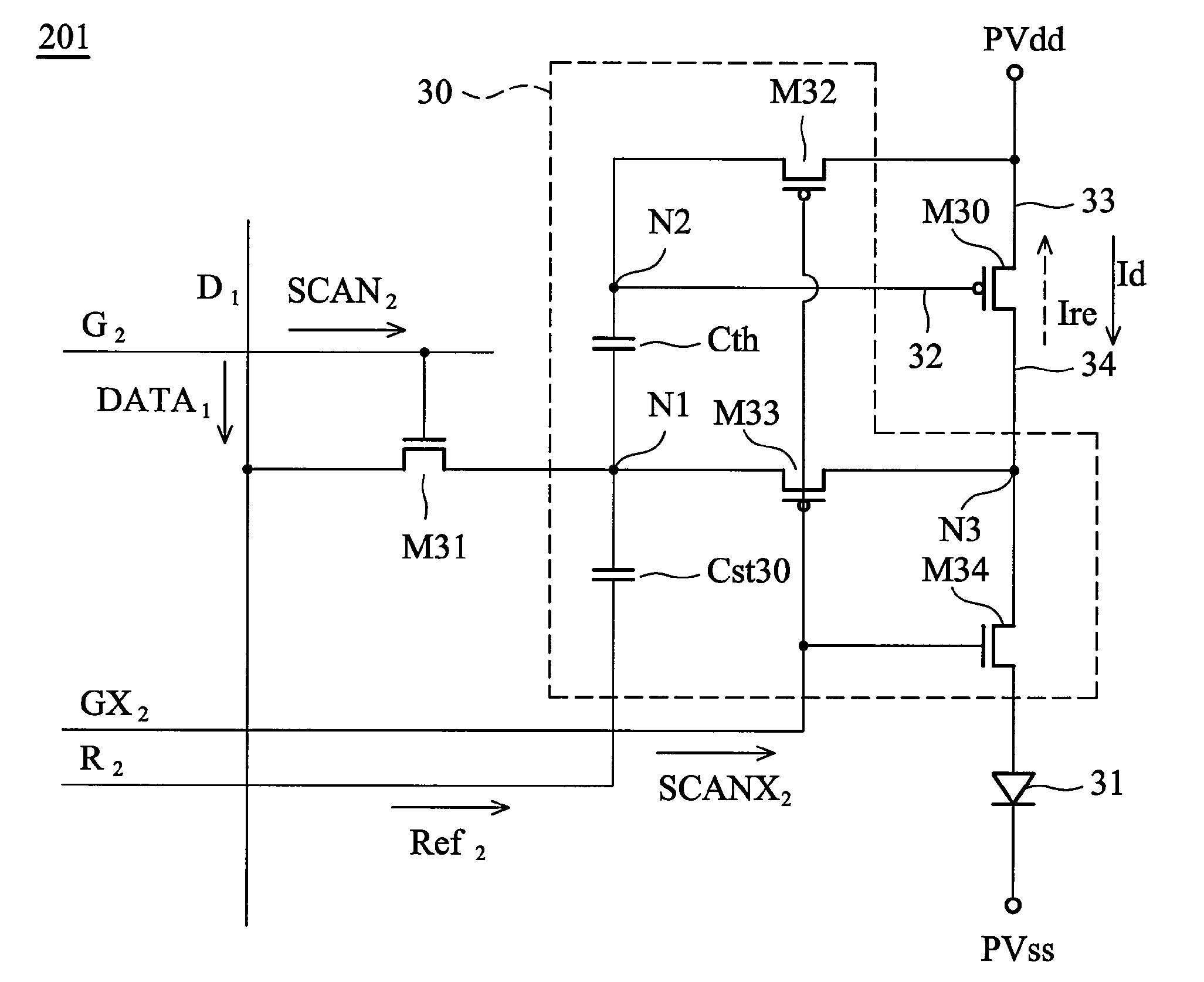 Pixels and display panels