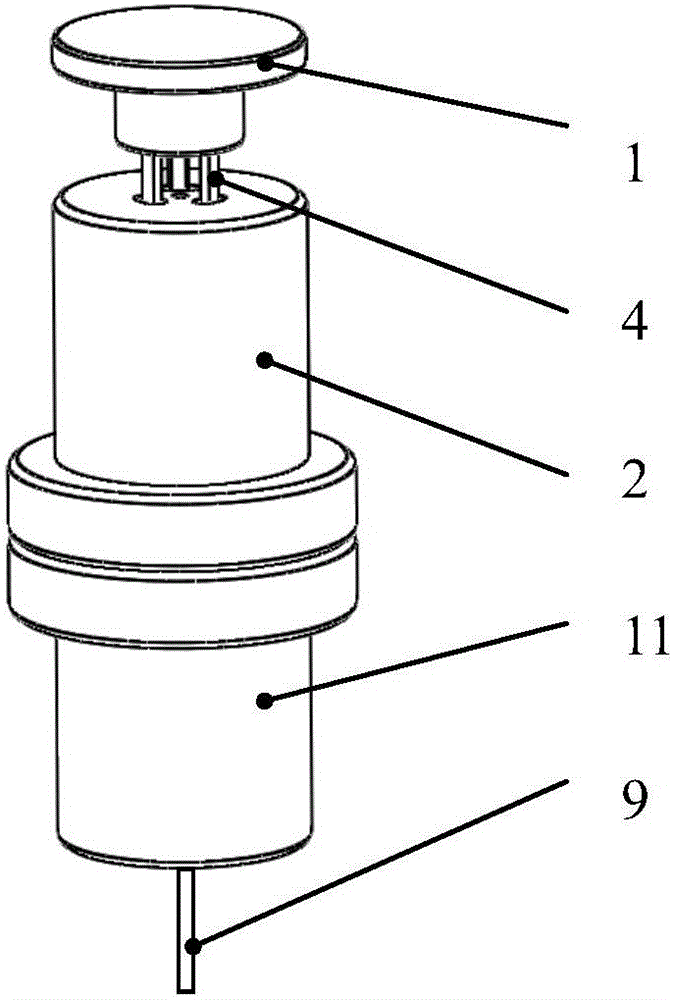 Temperature self-compensating fiber grating micro force sensor and manufacturing method thereof