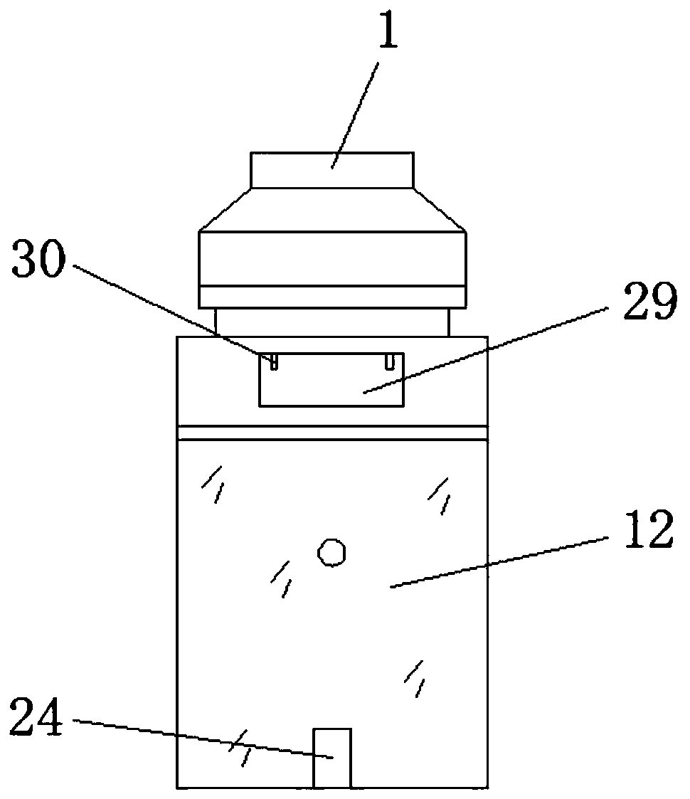 Waste collecting device with pollution discharge and deodorization functions for environmental protection control