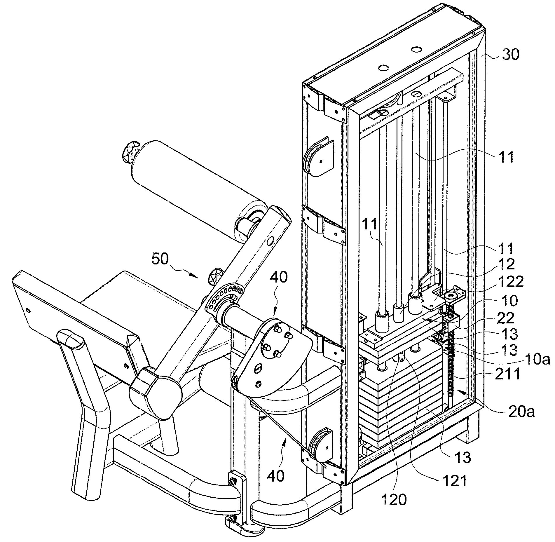 Adjustable weight asssembly for weight training machine