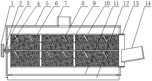 Sesame turning, airing, cooling and residue removing device and application method thereof