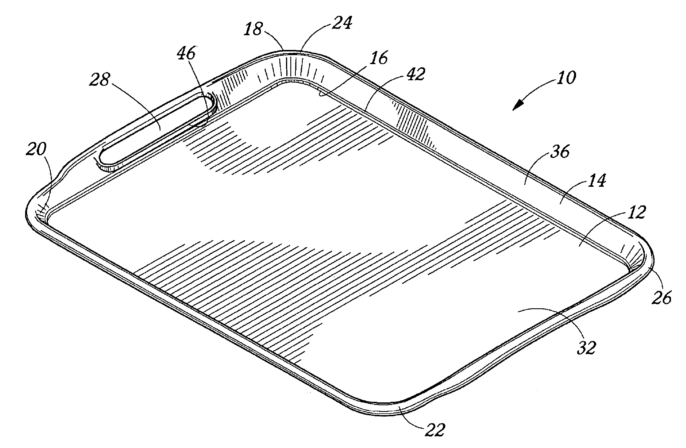 Stackable food service tray and combination