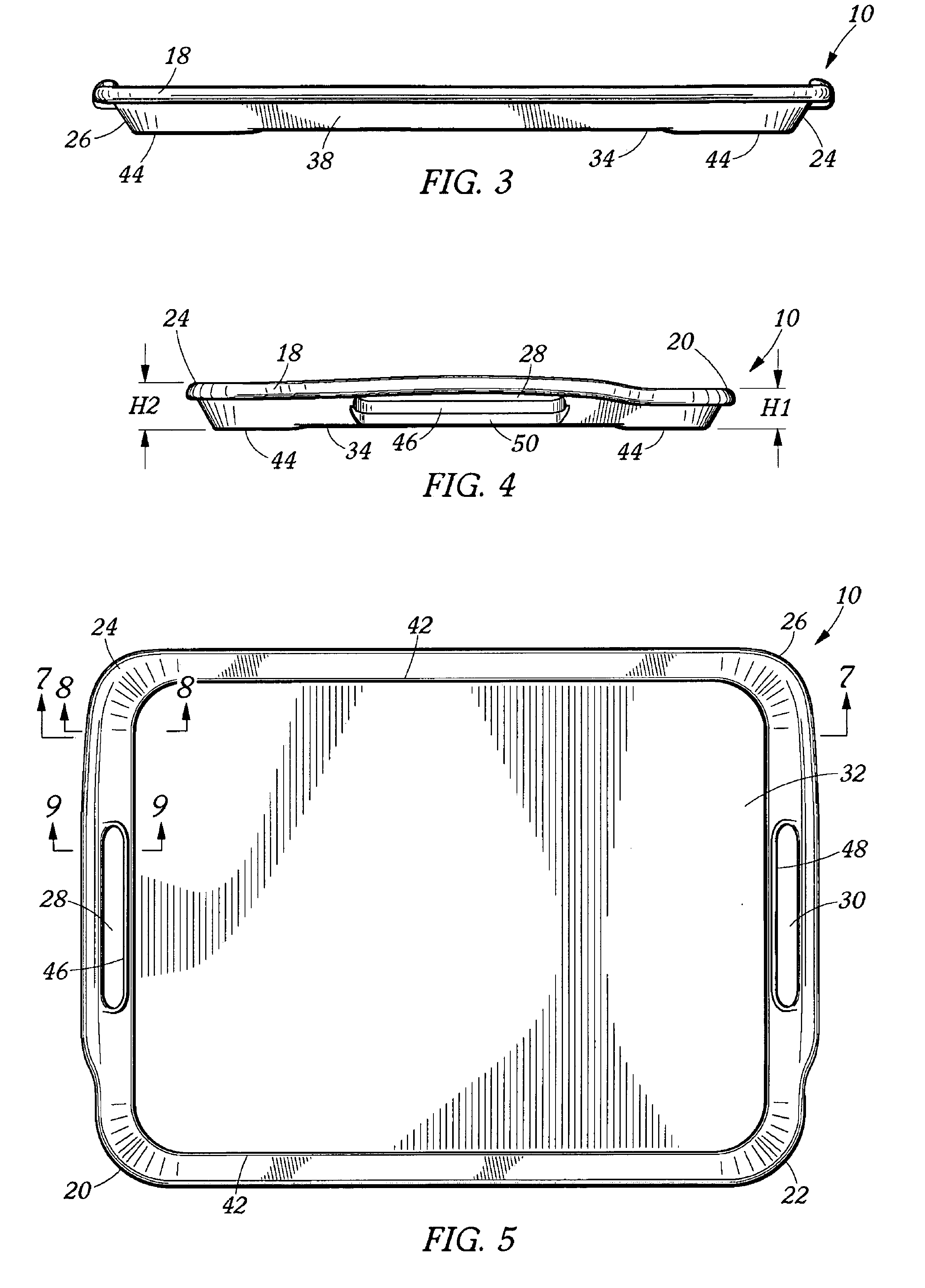 Stackable food service tray and combination