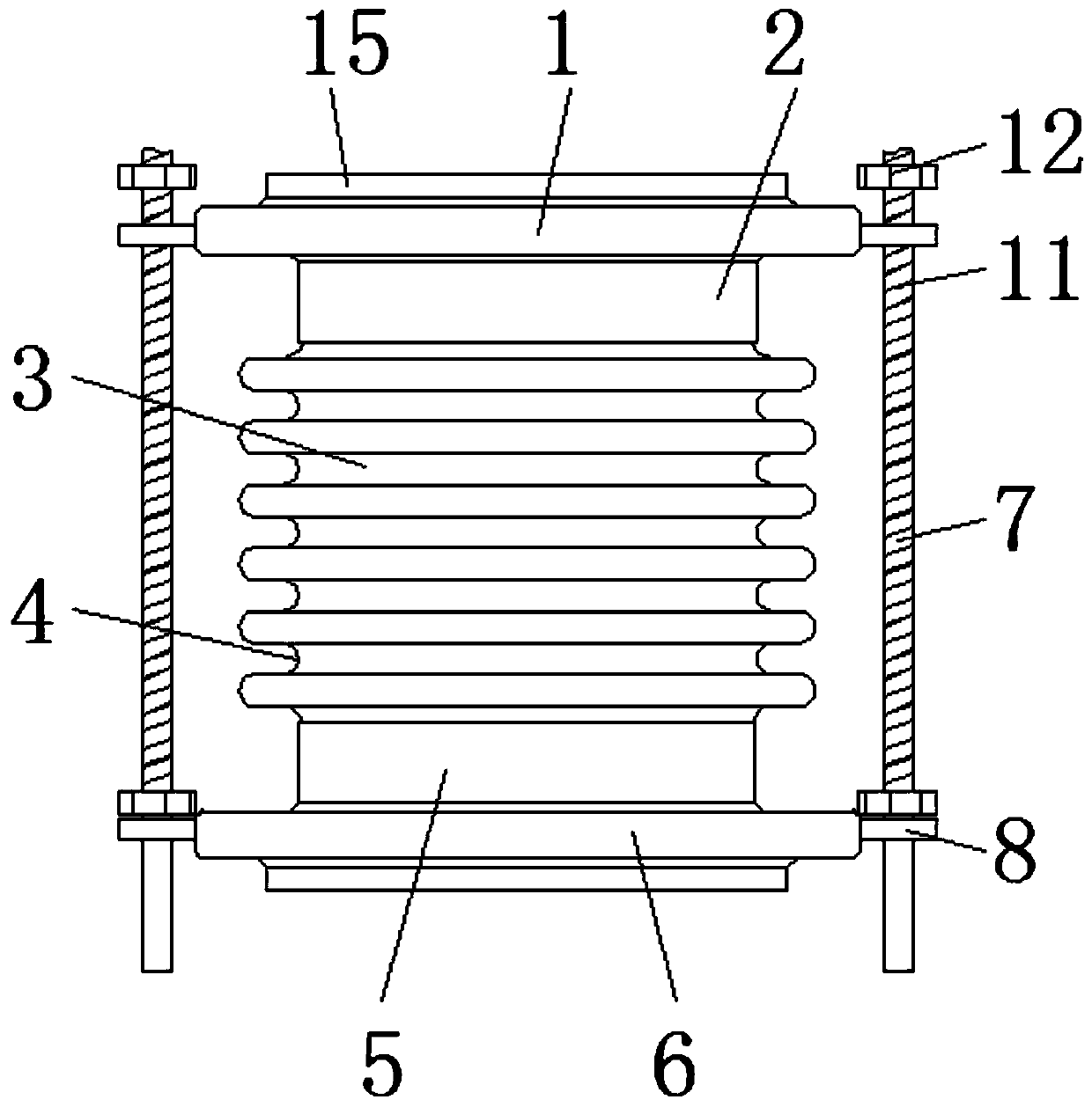 Telescopic pipe with guiding device