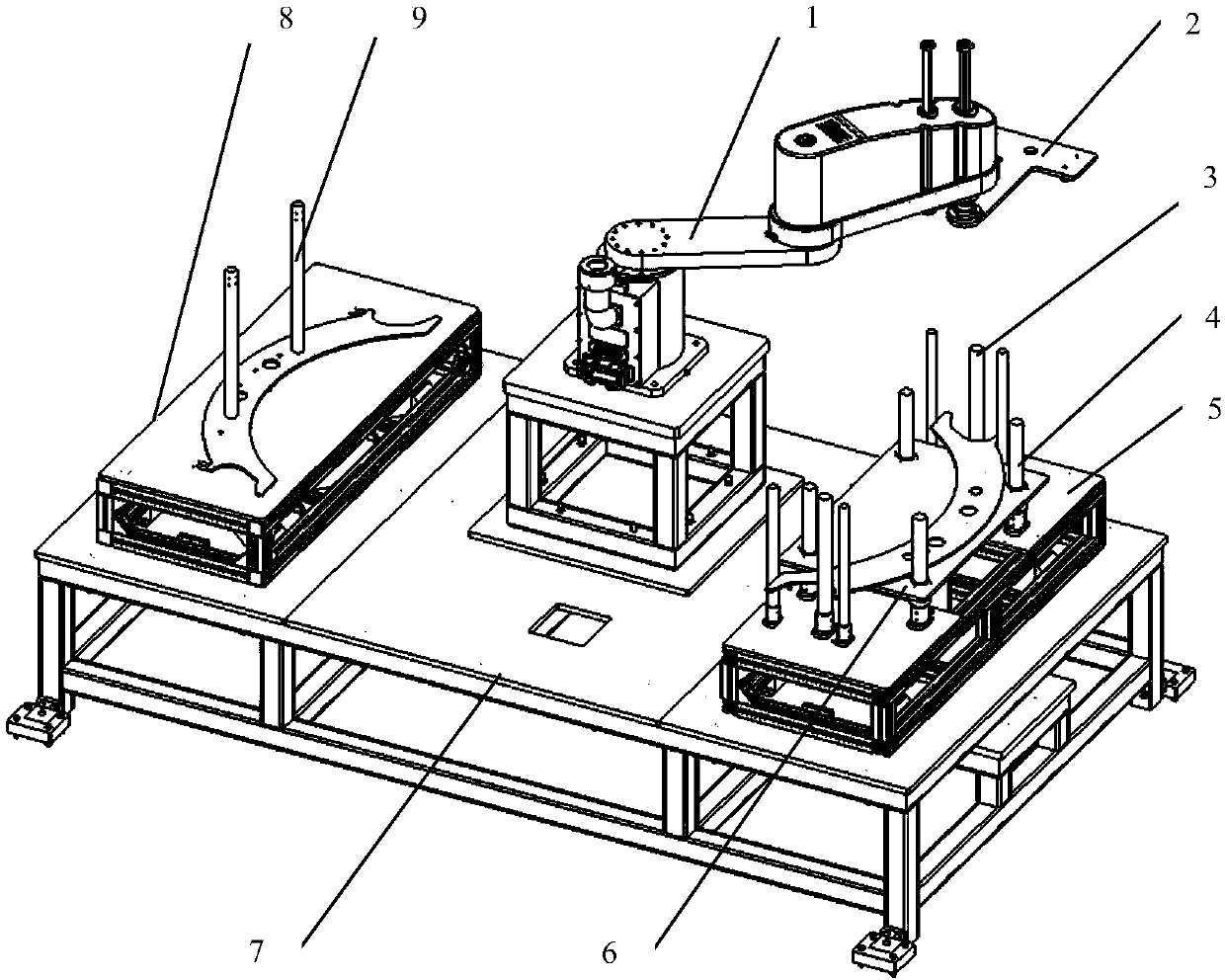 Punch feeding and discharging auxiliary device